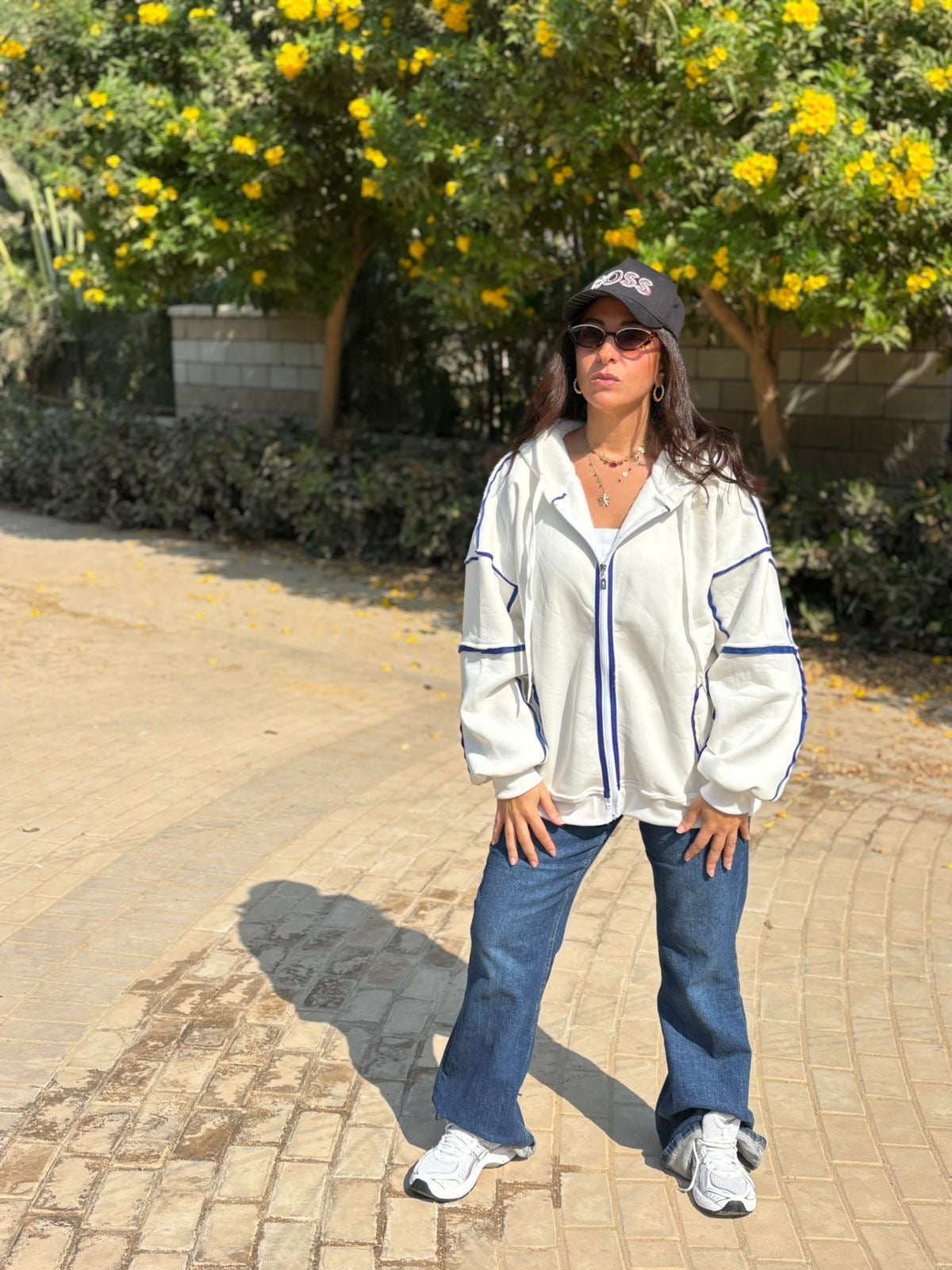 Jacket with blue stripes (one size)