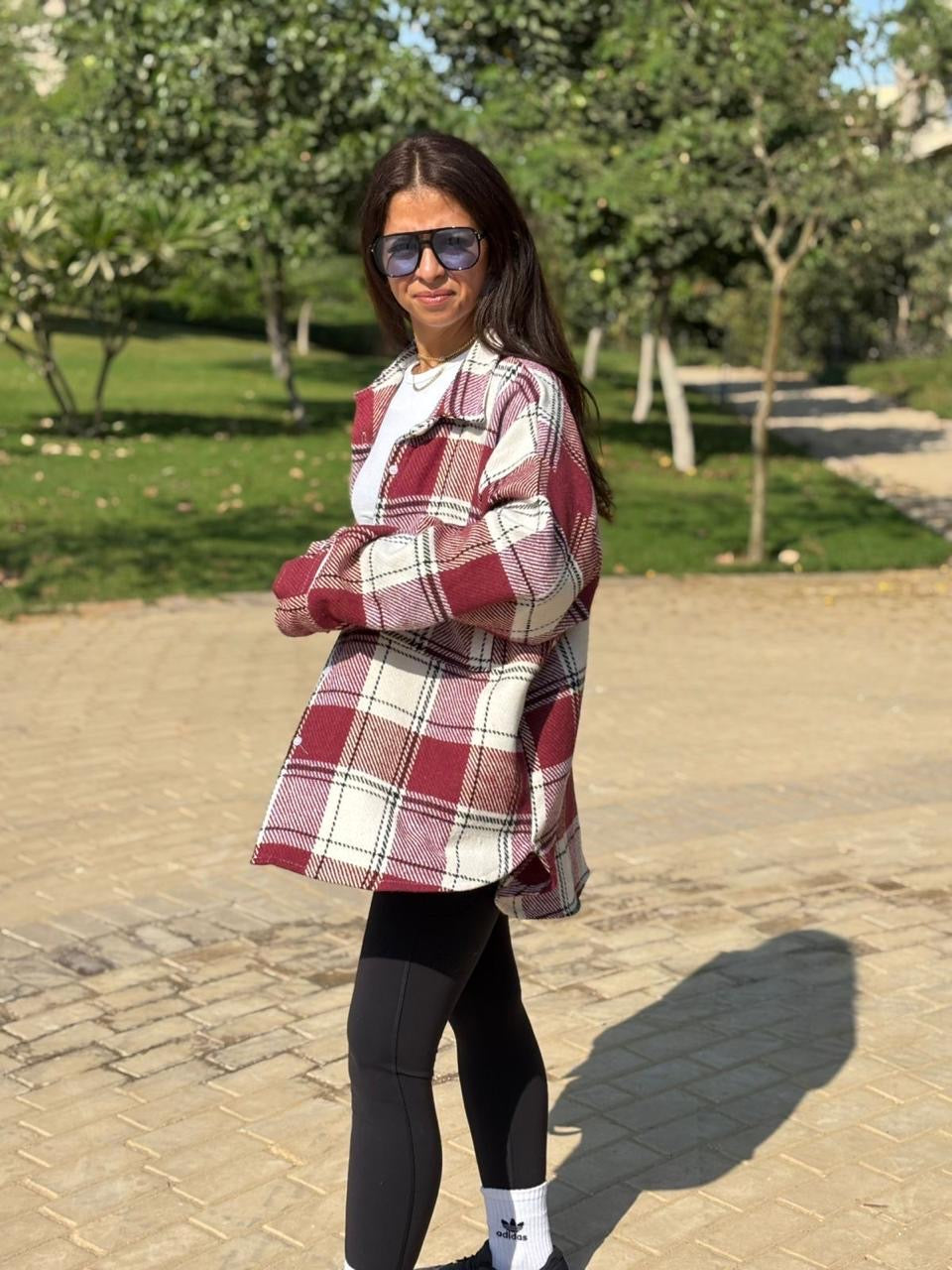 Plaid shacket (one size)