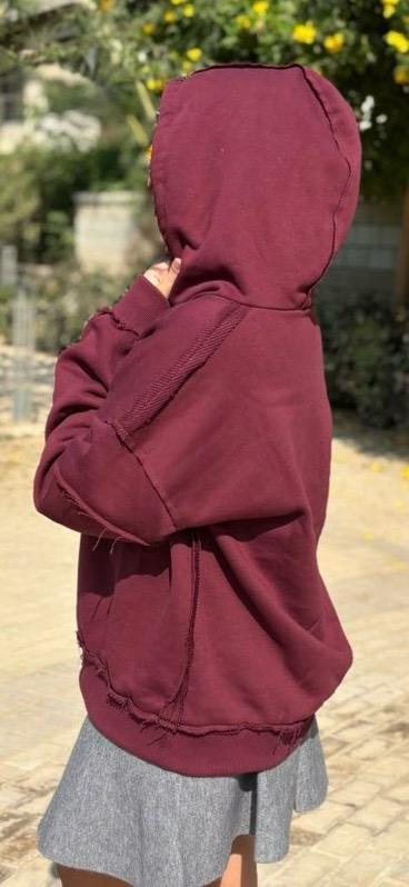 Burgundy hoodie (one size)