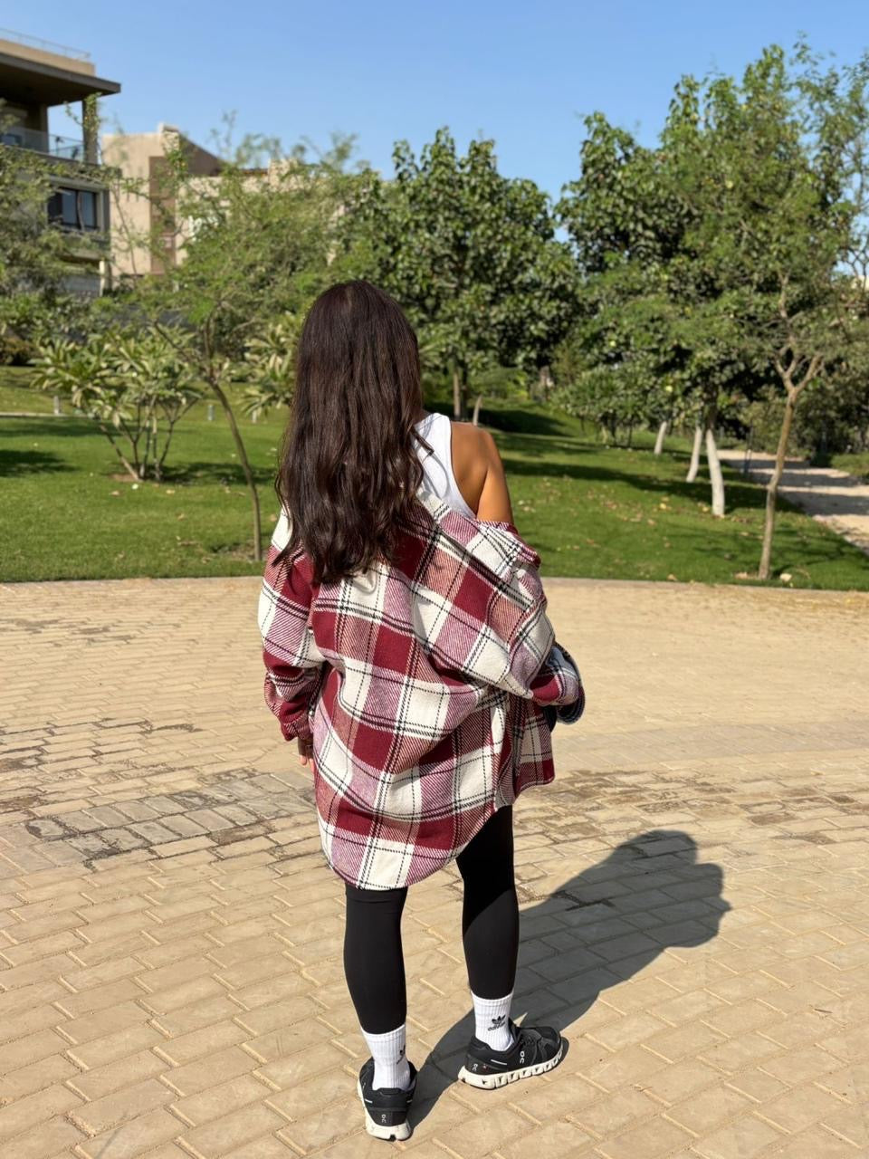 Plaid shacket (one size)