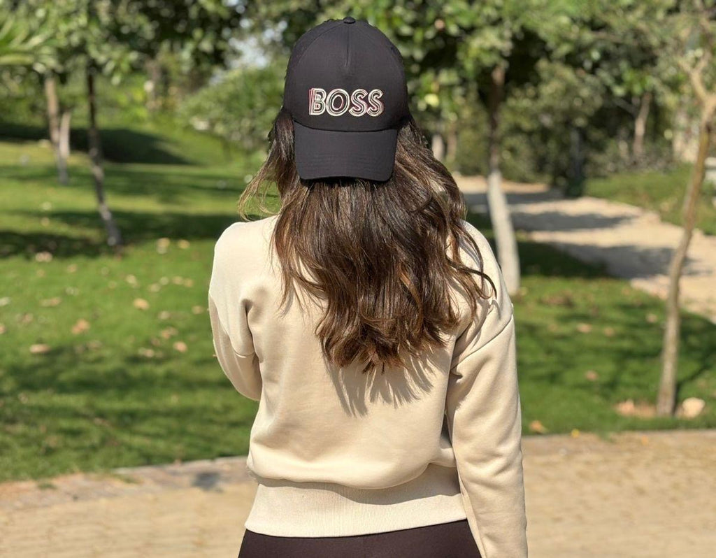 Zipper sweatshirt beige