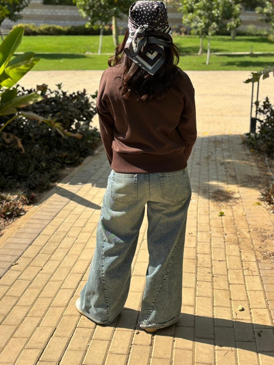 Zipper sweatshirt brown